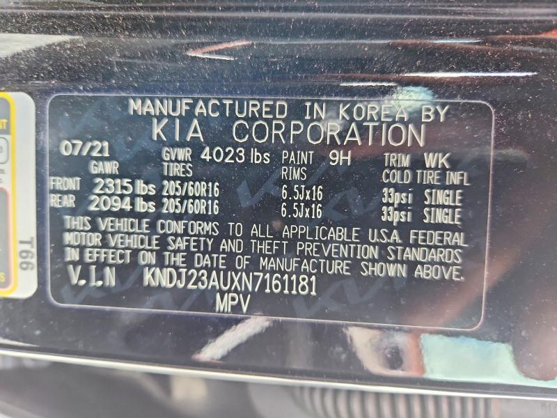 Продаж на аукціоні авто 2022 Kia Soul, vin: KNDJ23AUXN7161181, номер лоту: 60297646
