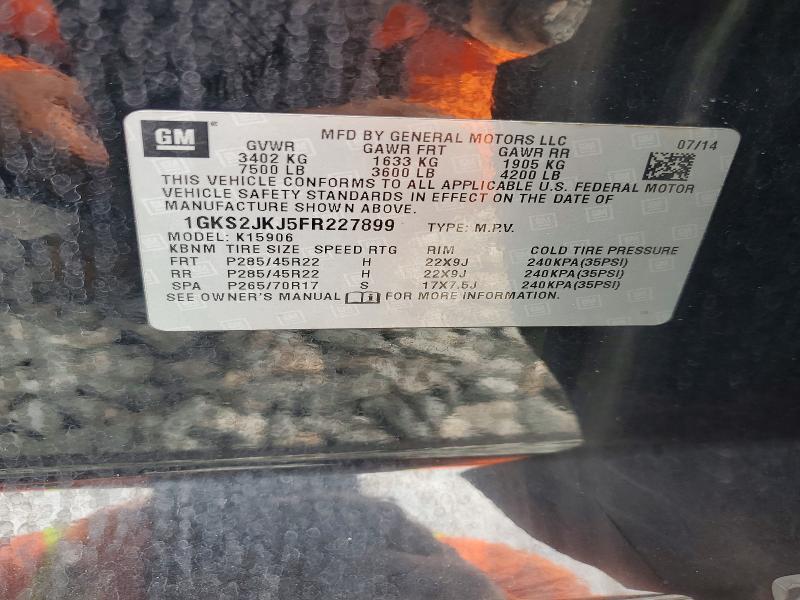 Продажа на аукционе авто 2015 Gmc Yukon Xl, vin: 1GKS2JKJ5FR227899, номер лота: 63584346