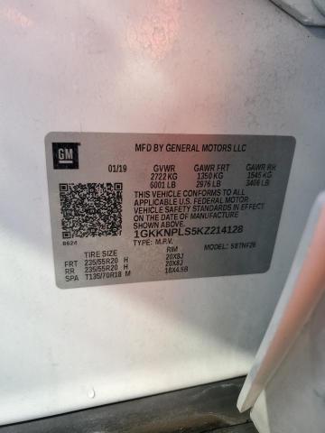 Продаж на аукціоні авто 2019 Gmc Acadia, vin: 1GKKNPLS5KZ214128, номер лоту: 41634466