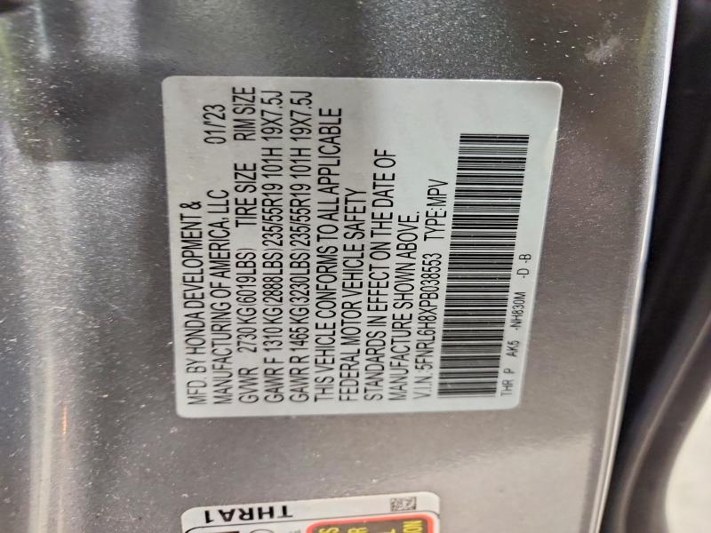 Aukcja sprzedaży 2023 Honda Odyssey, vin: 5FNRL6H8XPB038553, numer aukcji: 59375596
