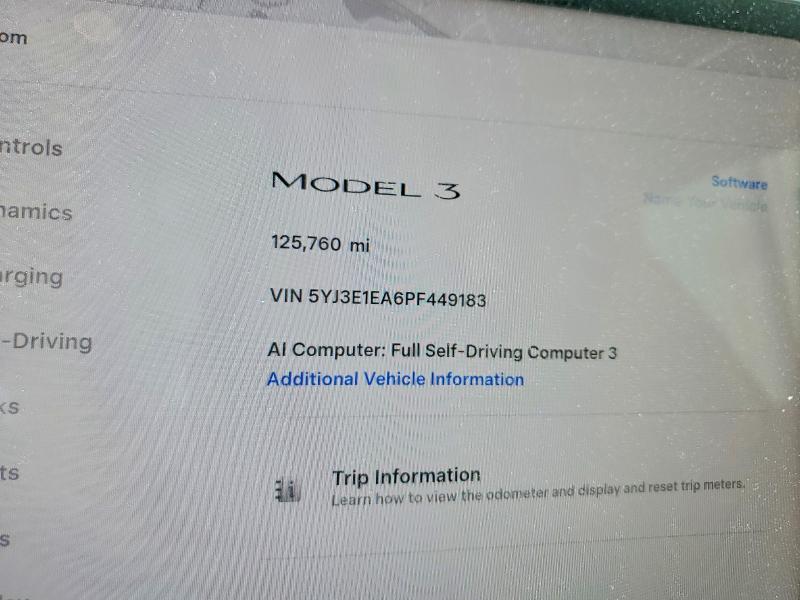 Продажа на аукционе авто 2023 Tesla Model 3, vin: 5YJ3E1EA6PF449183, номер лота: 60057056