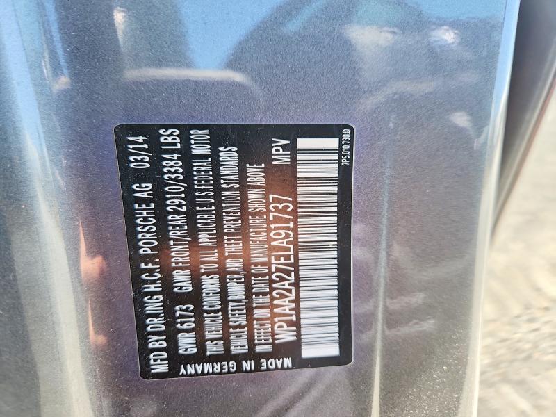 60487776 :رقم المزاد ، WP1AA2A27ELA91737 vin ، 2014 Porsche Cayenne مزاد بيع