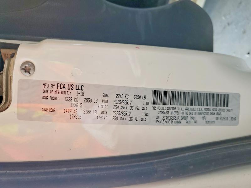 Aukcja sprzedaży 2018 Dodge Grand Caravan, vin: 2C4RDGBG5JR160087, numer aukcji: 60200776