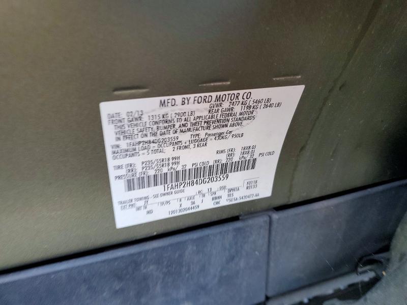 Продажа на аукционе авто 2013 Ford Taurus, vin: 1FAHP2H84DG203559, номер лота: 62593796