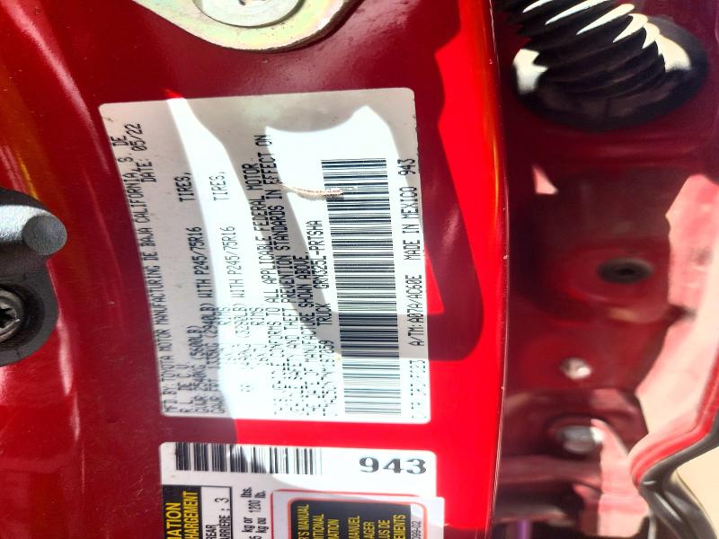 2022 Toyota Tacoma მანქანა იყიდება აუქციონზე, vin: 3TMAZ5CN7NM187059, აუქციონის ნომერი: 61641496