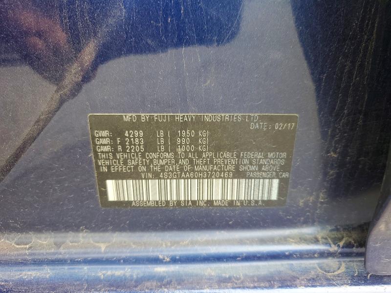 Продаж на аукціоні авто 2017 Subaru Impreza, vin: 4S3GTAA60H3720469, номер лоту: 61220096
