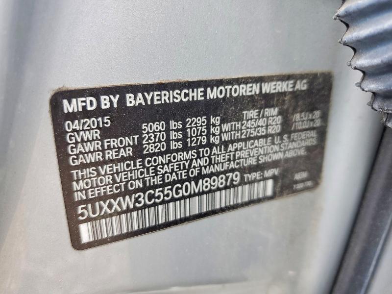 Aukcja sprzedaży 2016 Bmw X4, vin: 5UXXW3C55G0M89879, numer aukcji: 60315796