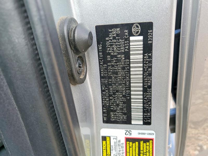 Продаж на аукціоні авто 2019 Toyota Camry, vin: 4T1B11HK5KU775709, номер лоту: 59972116