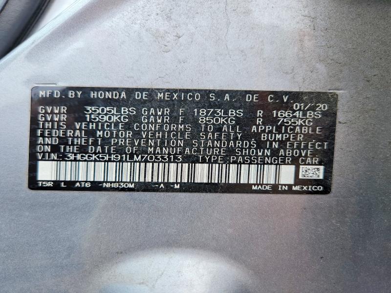 Продаж на аукціоні авто 2020 Honda Fit, vin: 3HGGK5H91LM703313, номер лоту: 60313326