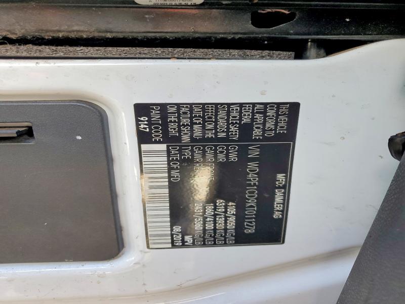 Aukcja sprzedaży 2019 Mercedes-benz Sprinter, vin: WD4PF1CD9KT011278, numer aukcji: 60172726