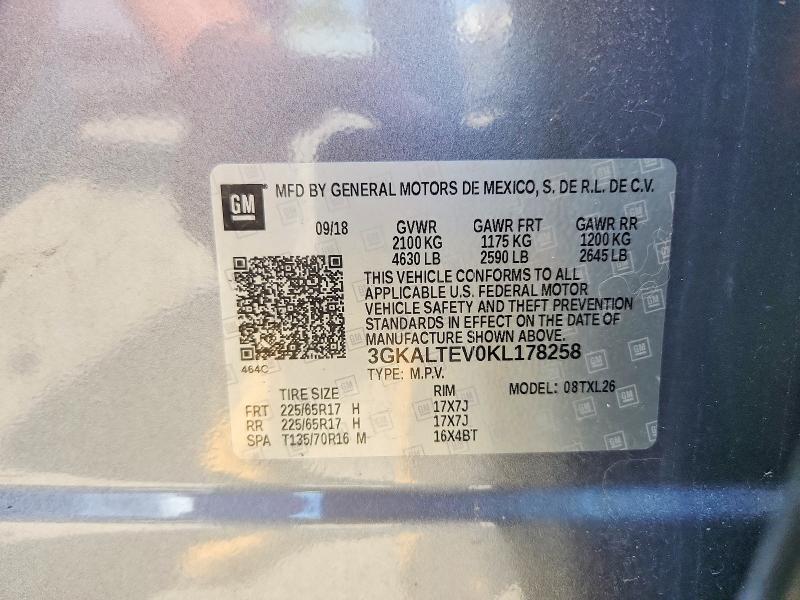 Продажа на аукционе авто 2019 Gmc Terrain, vin: 3GKALTEV0KL178258, номер лота: 59622316