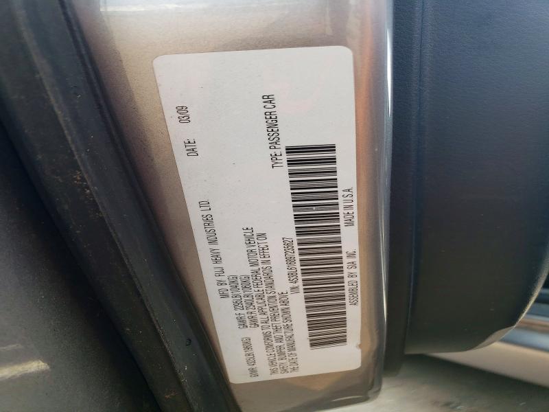 60305286 :رقم المزاد ، 4S3BL616897235627 vin ، 2009 Subaru Legacy مزاد بيع
