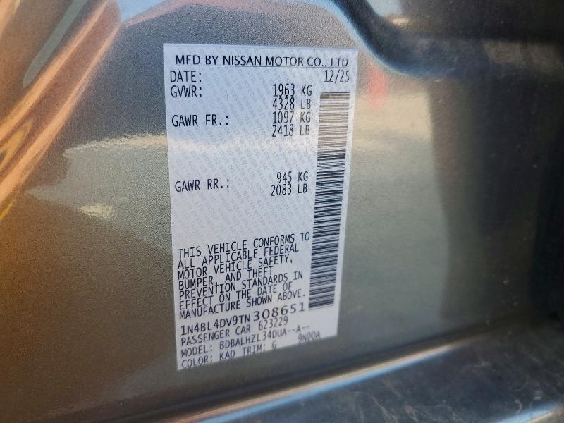 Aukcja sprzedaży 2026 Nissan Altima, vin: 1N4BL4DV9TN308651, numer aukcji: 62159806