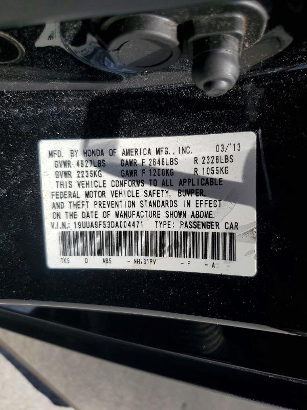 Aukcja sprzedaży 2013 Acura Tl, vin: 19UUA9F53DA004471, numer aukcji: 59711836