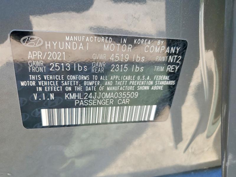 Aukcja sprzedaży 2021 Hyundai Sonata Hybrid, vin: KMHL24JJ0MA035509, numer aukcji: 59971836