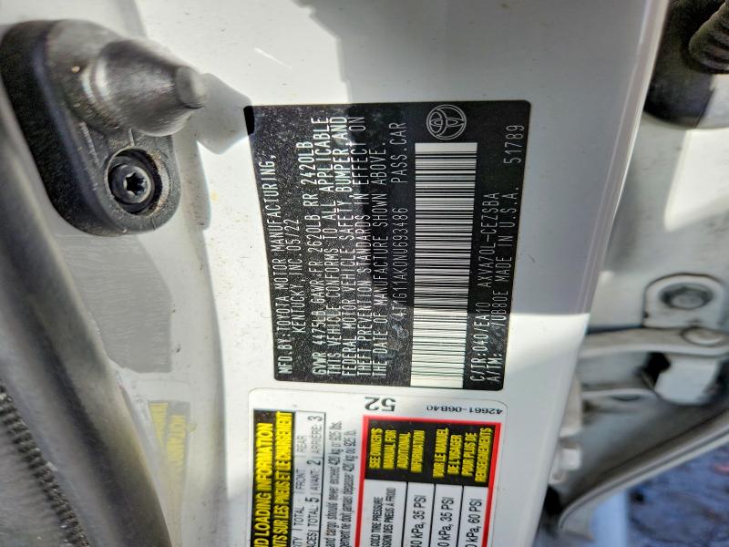 Продажа на аукционе авто 2022 Toyota Camry, vin: 4T1G11AK0NU693486, номер лота: 61999616