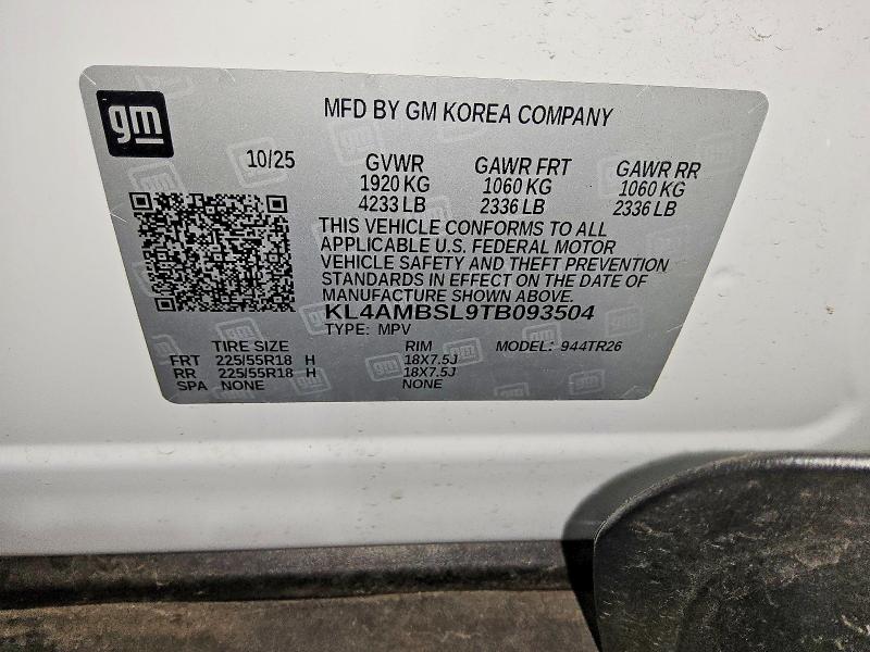 Продаж на аукціоні авто 2026 Buick Encore Gx, vin: KL4AMBSL9TB093504, номер лоту: 59374466