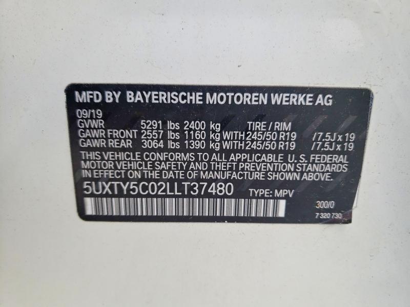 Продажа на аукционе авто 2020 Bmw X3, vin: 5UXTY5C02LLT37480, номер лота: 59288516