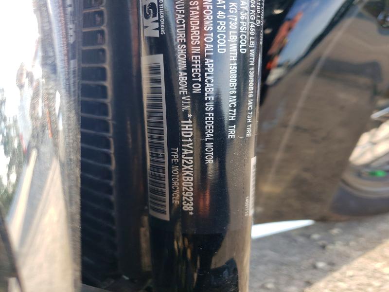 2019 Harley-davidson Flhc მანქანა იყიდება აუქციონზე, vin: 1HD1YAJ2XKB029238, აუქციონის ნომერი: 60525776