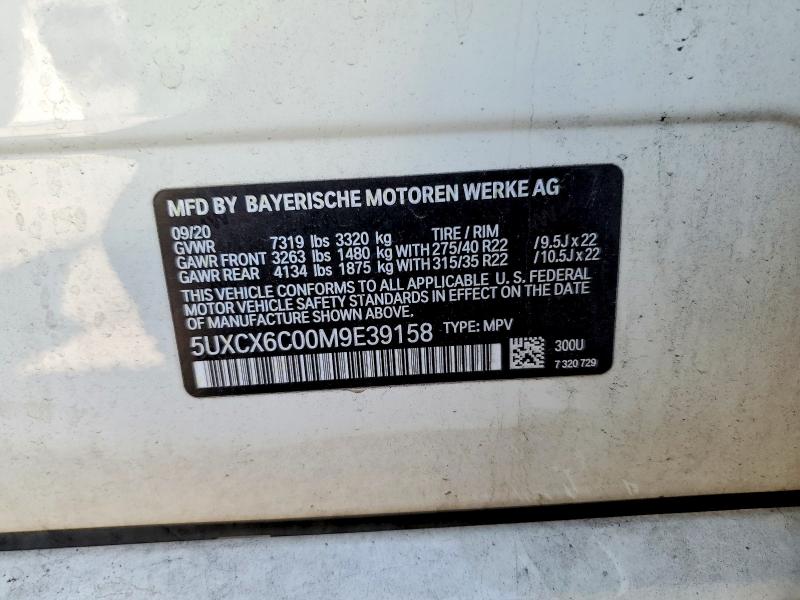 Aukcja sprzedaży 2021 Bmw X7, vin: 5UXCX6C00M9E39158, numer aukcji: 60233156