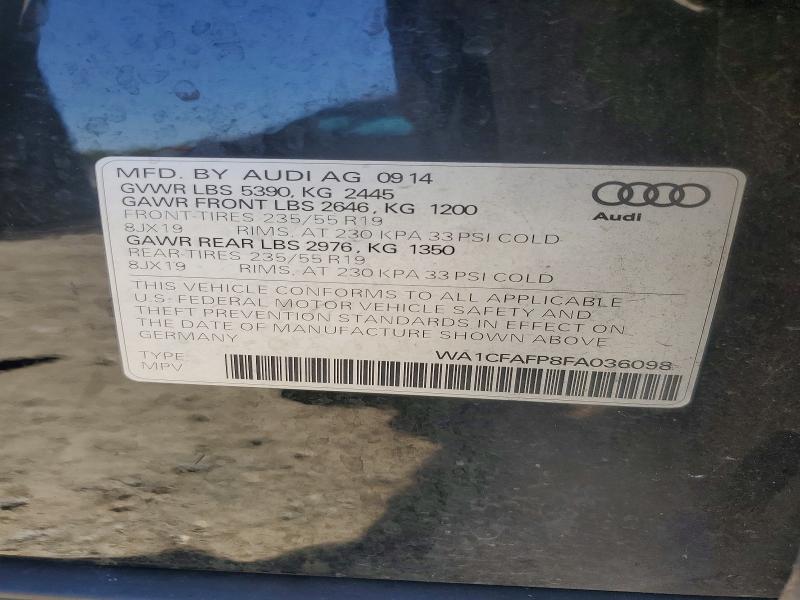 Aukcja sprzedaży 2015 Audi Q5, vin: WA1CFAFP8FA036098, numer aukcji: 60402876