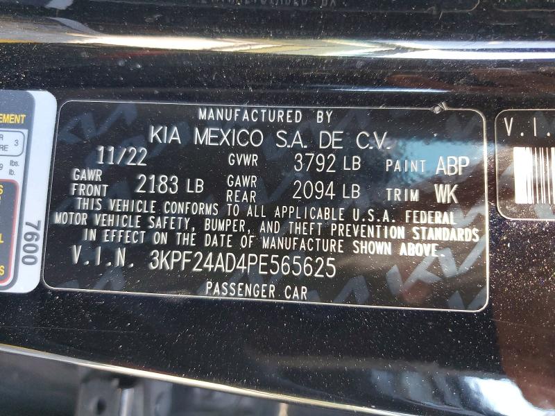 Aukcja sprzedaży 2023 Kia Forte, vin: 3KPF24AD4PE565625, numer aukcji: 62949796