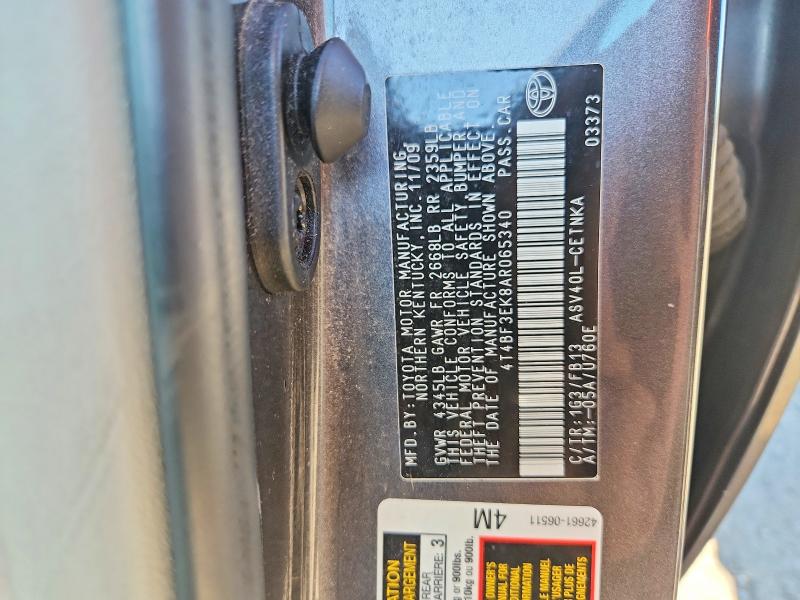 Продаж на аукціоні авто 2010 Toyota Camry, vin: 4T4BF3EK8AR065340, номер лоту: 61168856