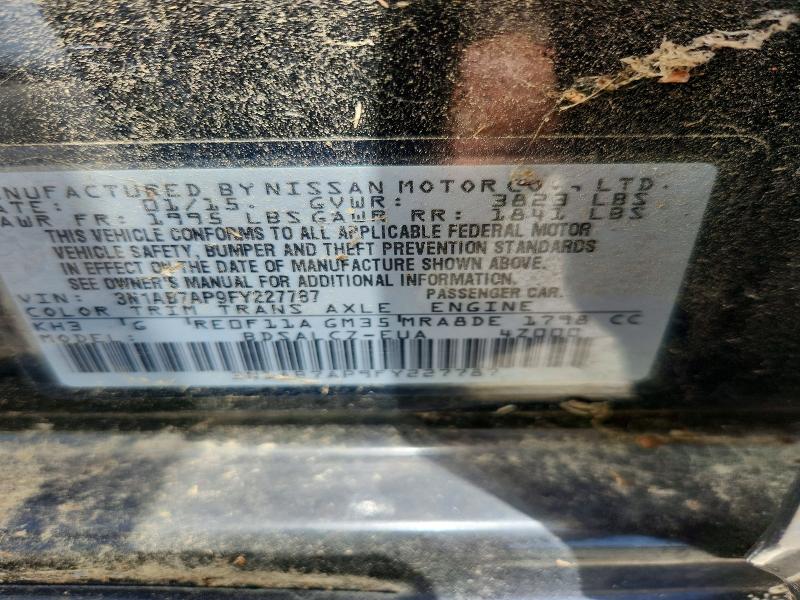Aukcja sprzedaży 2015 Nissan Sentra, vin: 3N1AB7AP9FY227787, numer aukcji: 62218996