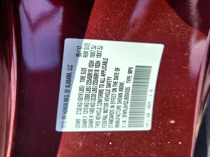 Aukcja sprzedaży 2018 Honda Odyssey, vin: 5FNRL6H52JB004555, numer aukcji: 62102556