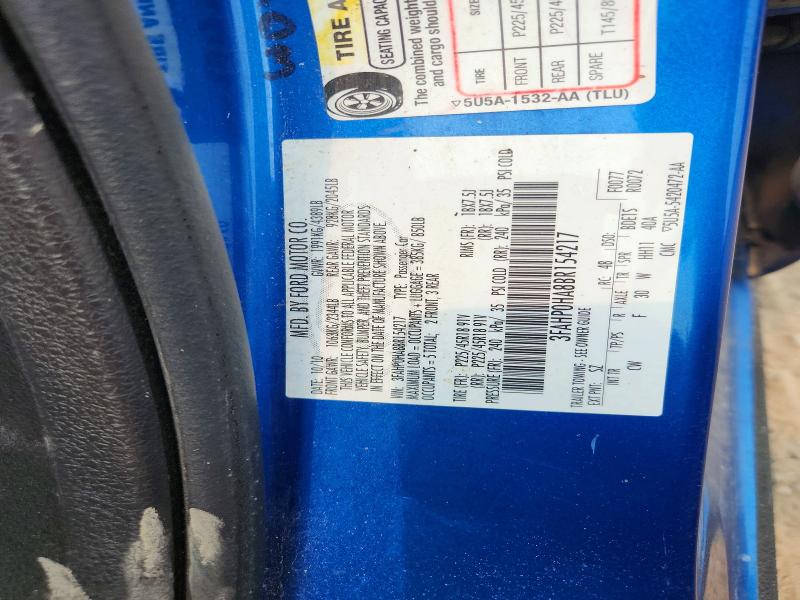 61502316 :رقم المزاد ، 3FAHP0HA8BR154217 vin ، 2011 Ford Fusion مزاد بيع