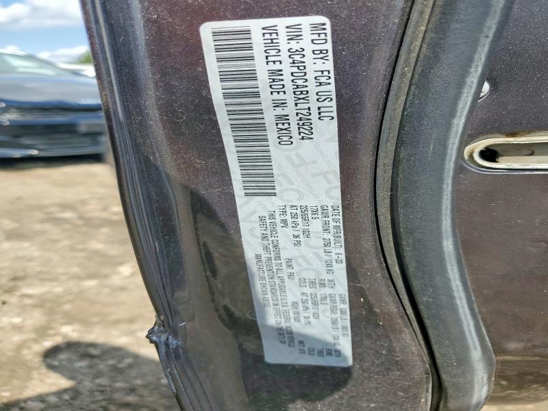 60462286 :رقم المزاد ، 3C4PDCABXLT249224 vin ، 2020 Dodge Journey مزاد بيع