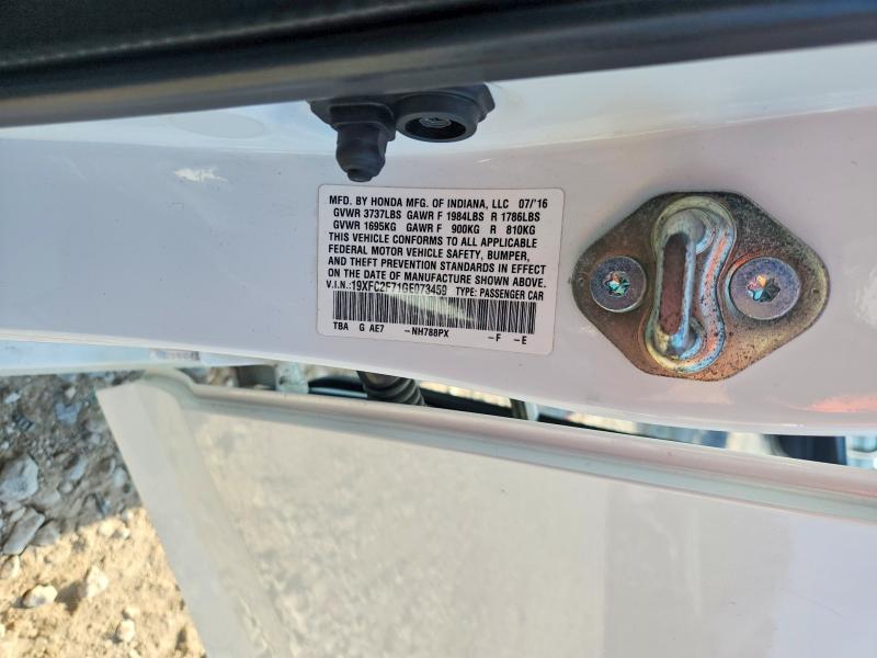 Aukcja sprzedaży 2016 Honda Civic, vin: 19XFC2F71GE073459, numer aukcji: 59683676