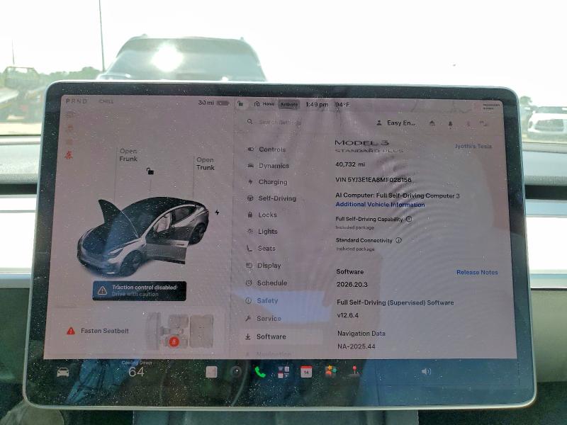 Aukcja sprzedaży 2021 Tesla Model 3, vin: 5YJ3E1EA8MF028156, numer aukcji: 60451836
