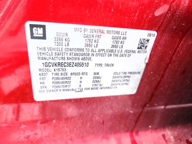 Продажа на аукционе авто 2014 Chevrolet Silverado, vin: 1GCVKREC3EZ409510, номер лота: 59707146