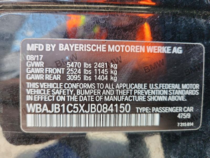 Aukcja sprzedaży 2018 Bmw 530xe, vin: WBAJB1C5XJB084150, numer aukcji: 62868406