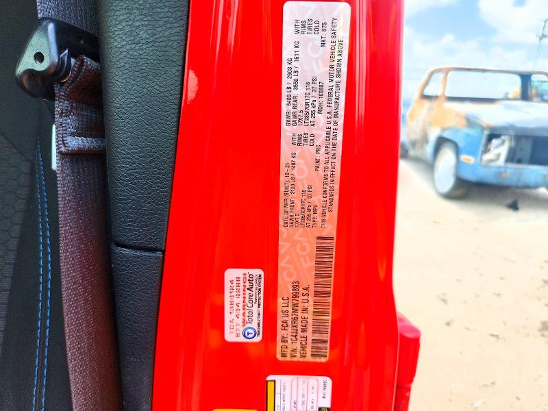 2021 Jeep Wrangler Unlimited მანქანა იყიდება აუქციონზე, vin: 1C4JJXR67MW799893, აუქციონის ნომერი: 58765146