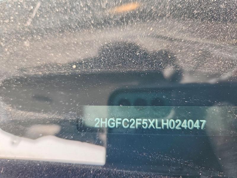 2020 Honda Civic მანქანა იყიდება აუქციონზე, vin: 2HGFC2F5XLH024047, აუქციონის ნომერი: 85628475