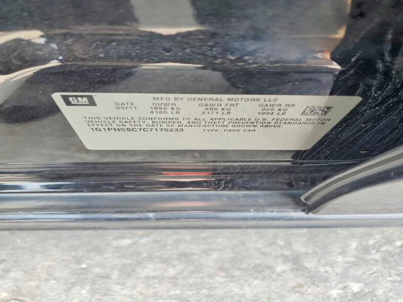Продаж на аукціоні авто 2012 Chevrolet Cruze, vin: 1G1PH5SC7C7175233, номер лоту: 62427066