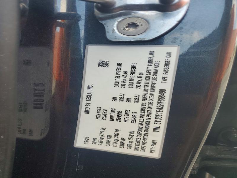 Aukcja sprzedaży 2024 Tesla Model 3, vin: 5YJ3E1EA2RF868490, numer aukcji: 62746016