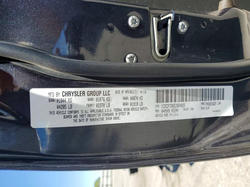 60861466 :رقم المزاد ، 1C3CDFCB6ED824025 vin ، 2014 Dodge Dart مزاد بيع