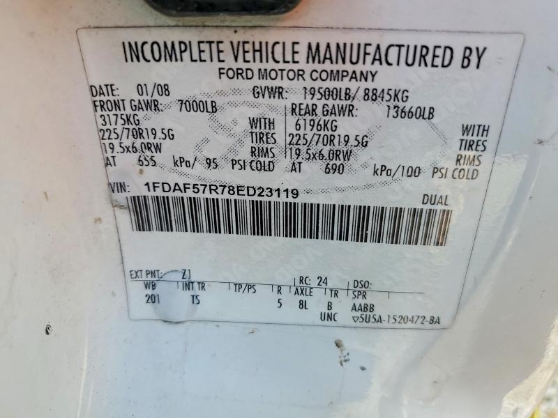 Aukcja sprzedaży 2008 Ford F550, vin: 1FDAF57R78ED23119, numer aukcji: 62813576