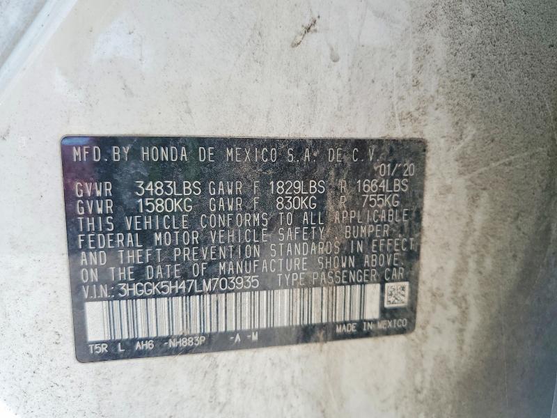 61848456 :رقم المزاد ، 3HGGK5H47LM703935 vin ، 2020 Honda Fit مزاد بيع