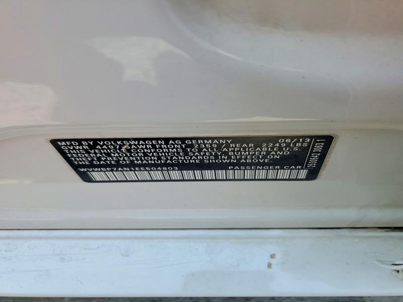 Aukcja sprzedaży 2014 Volkswagen Cc, vin: WVWBP7AN1EE504803, numer aukcji: 63004936