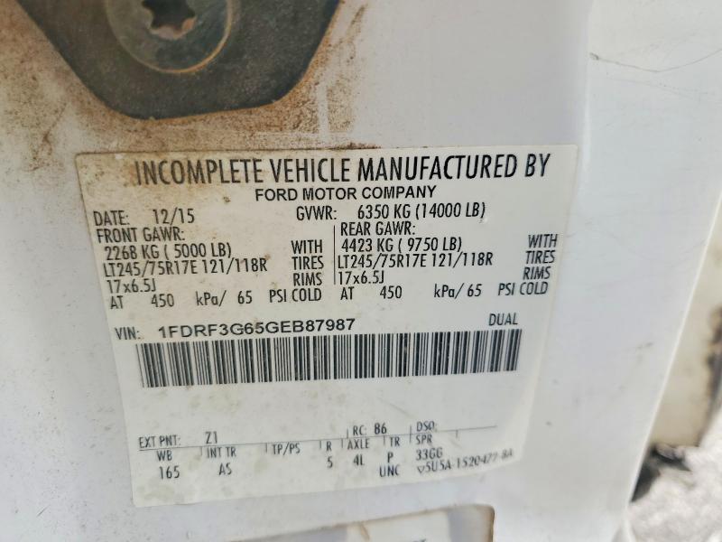 Aukcja sprzedaży 2016 Ford F350, vin: 1FDRF3G65GEB87987, numer aukcji: 62834596