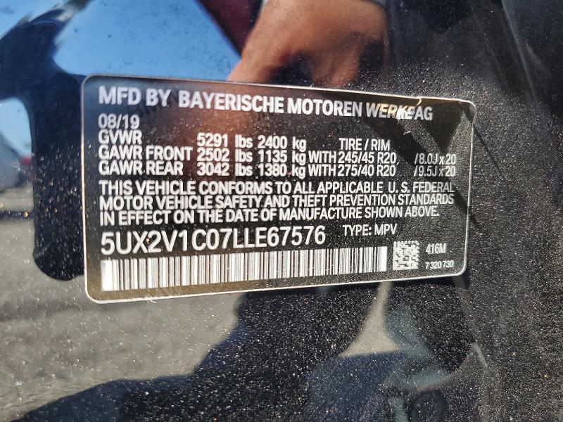 Auction sale of the 2020 Bmw X4, vin: 5UX2V1C07LLE67576, lot number: 61355506