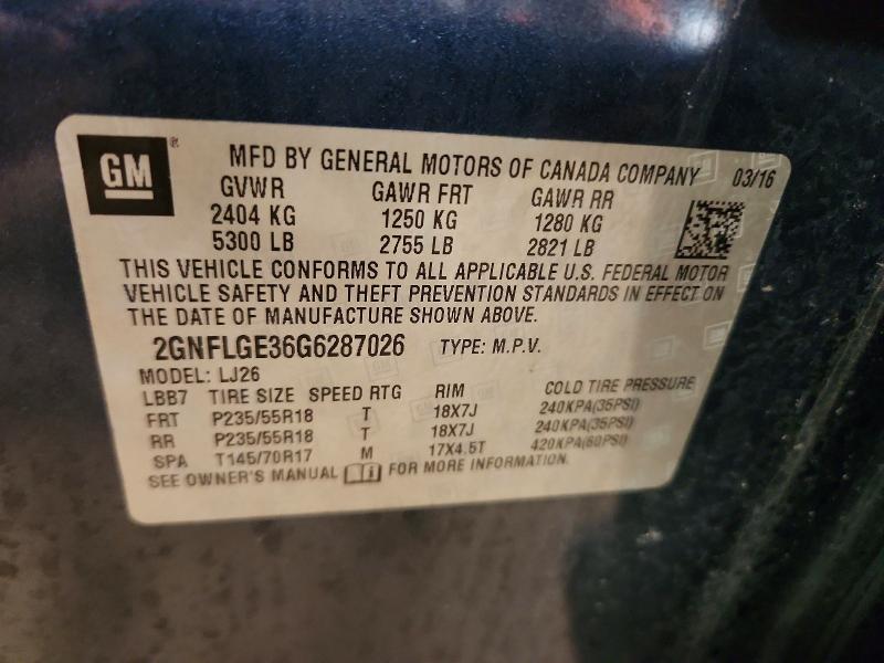 Продажа на аукционе авто 2016 Chevrolet Equinox, vin: 2GNFLGE36G6287026, номер лота: 61164826