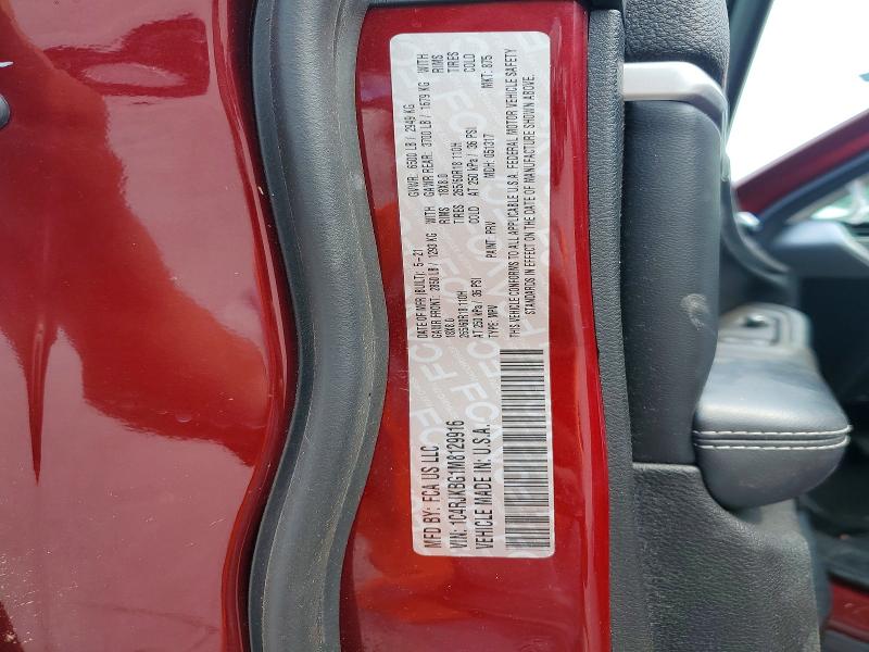 2021 Jeep Grand Cherokee მანქანა იყიდება აუქციონზე, vin: 1C4RJKBG1M8129916, აუქციონის ნომერი: 62228976