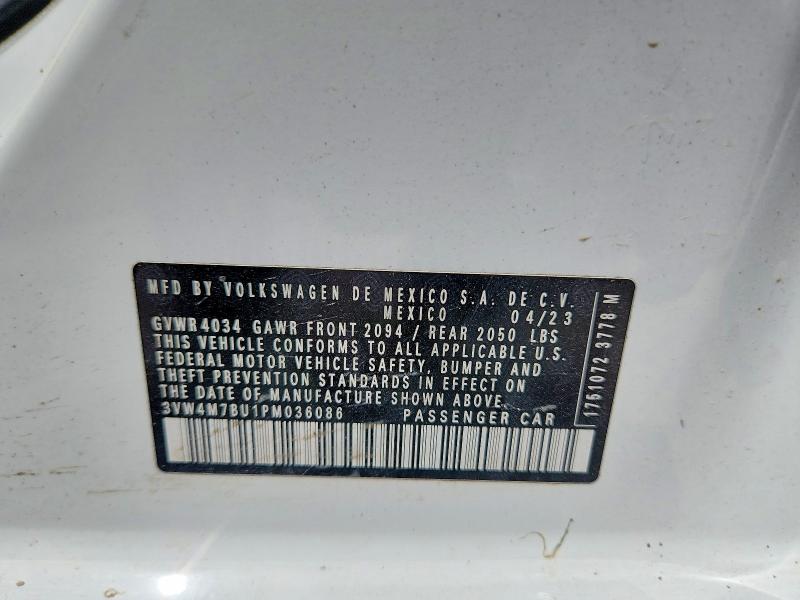 Продаж на аукціоні авто 2023 Volkswagen Jetta, vin: 3VW4M7BU1PM036086, номер лоту: 61437946