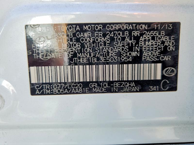 Aukcja sprzedaży 2014 Lexus Gs, vin: JTHBE1BL3E5031954, numer aukcji: 60071916