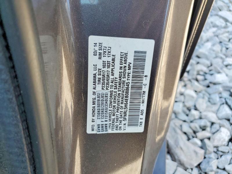 Продажа на аукционе авто 2014 Honda Odyssey, vin: 5FNRL5H64EB088645, номер лота: 61165376